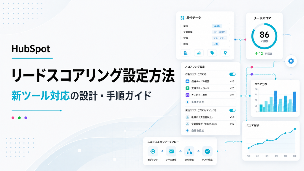 HubSpotリードスコアリング設定方法｜新ツール対応の設計・手順ガイド