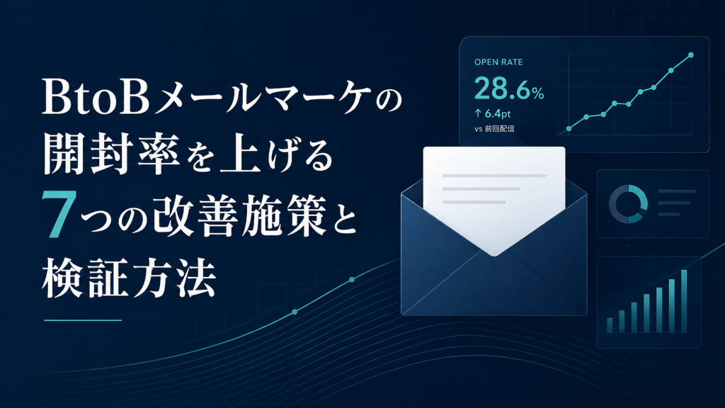 BtoBメールマーケの開封率を上げる7つの改善施策と検証方法