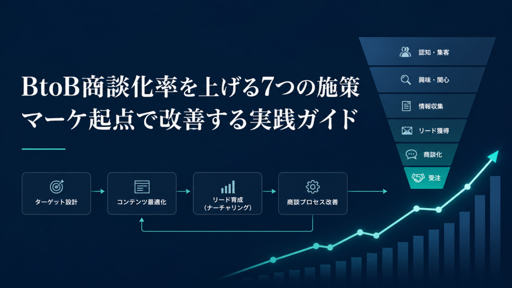 BtoB商談化率を上げる7つの施策｜マーケ起点で改善する実践ガイド