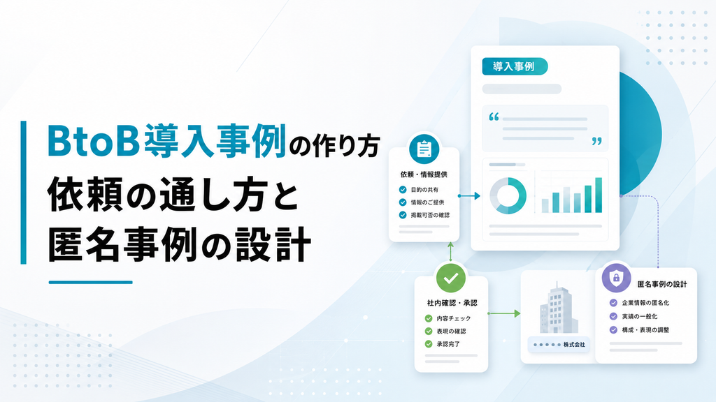 BtoB導入事例の作り方｜依頼の通し方と匿名事例の設計
